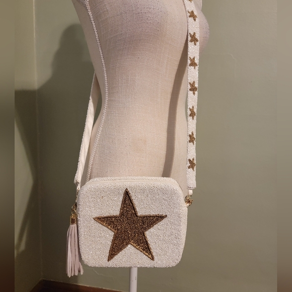 Tiana Handbags - Tiana New York Box Beaded Purse You're A Star Gold  Crossbody Concert